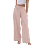 NWT ~ Women's Dusty Pink Flowy Palazzo Pants ~ Pockets & Wide Leg ~ Plus Size 2X Photo 1