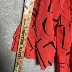 Ali Miles Top Womens Large Red Black Paint Brush Button 3/4 Sleeve Art Lagenlook Photo 7