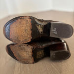 Patron By Perugia Rock Brown Studded Leather Boots Size 8 Western Bling Festival Photo 6