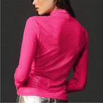 Anthropologie NWT Hot Pink Sheer Lace Turtleneck XS Photo 2