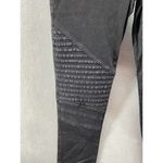 Preggo Leggings Small Postpartum Black Textured Belly Panel Knee Details Photo 6