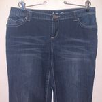 Inc international INC Denim Curvy Fit Skinny Leg Jeans Blue Denim Sequin Back Pocket Photo 1