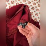 Lulus EUC Reach Out My Hand Burgundy Lace Skater Mini Dress Size Small Photo 4
