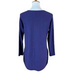 Eileen Fisher  Navy Blue Merino Wool Sweater Tunic Round‎ Neck Long Sleeve XS Photo 2