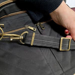 Travelon Black Quilted Nylon Large Crossbody Bag Travel Purse Brass Hardware Photo 7