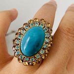 Beautiful turquoise cocktail ring Blue Photo 0