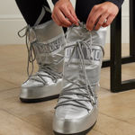 MOON BOOT Icon Glance metallic shell and snow boots Silver Size 7 Photo 0