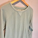 Pact  Mint Green Waffle Knit Long Sleeve Top - size Medium Photo 1