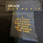 Grace Elements  Black Long Sleeve Ruched Top Size Large Photo 4