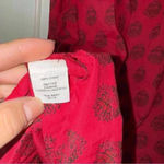 Madewell Long Sleeve Button-Up Shirt Red Black Woman’s Sz L Style A6057 Cotton Photo 3