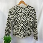Ami Knits Tan & Blue Vintage Print Button Up Cardigan Sweater 6 Photo 1