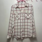 EXPRESS Cream Long Sleeve Button Up Shirt Photo 0