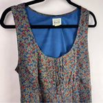 Converse One Star Blue Sleeveless Floral Midi Dress, L, Boho Cottagecore Photo 4