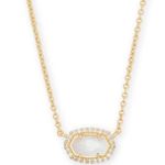 Kendra Scott  Chelsea Ivory Mother-of-Pearl 14k Gold-Plated Mini Pendant Necklace Photo 0