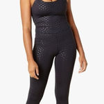 Beyond Yoga Black Shiny Hearts Workout Jumpsuit Adjustable One Piece Pants Sz S Photo 0