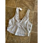 Aerie Lace Waffle Longline Bralette Medium Heather Gray Size Medium Photo 8