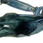 NWOT Teal Blue Faux Leather Convertible Crossbody Shoulder Bag Braided Boho Photo 1