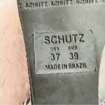 Schutz Platform Wedge Sandals Black Purple Blue Floral Size 9 Photo 7