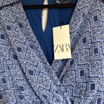 ZARA  Blue  Print romper SZ M.  NEW Photo 2