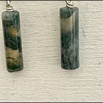 Green moss agate earrings Photo 8