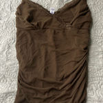 Merona Metrona Brown Ruched Cami Tank Top Photo 0