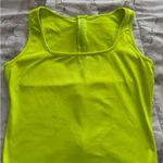 Neon Green square neck one pice back zipper Swimsuit, size M summer vacation Size M Photo 6