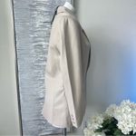 BLANK NYC  Faux Leather Cream Blazer Size S Photo 10