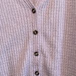 Urban Outfitters Out From Under Shirt Womens Small Pink Thermal Long Sleeve Basic Button Front Photo 2