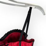 VTG Red and Black Beaded Corset Boustier Lingerie Sexy Christmas Size Small Photo 8