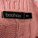 Boohoo  Pink Cropped Cable Knit Sweater Photo 5