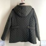 Laundry by Shelli Segal Faux Fur Lined Hooded Quilted Coat Green size XL Photo 3