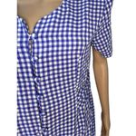 Coco Bianco  Vintage Short Sleeve Checkered Long Button Up Dress Photo 1