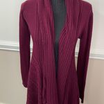 Iz Byer Burgundy Cardigan Size Medium Photo 0