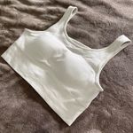 HARMONY BALANCE White Ribbed Padded Crop Tank Top Sports Bra Sz L GUC Size L Photo 3