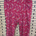 Ralph Lauren Lauren Jeans Co. Red Paisley Crops Size 16W Photo 0