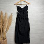 Free People  midi dress low back slit boho XS black Photo 3