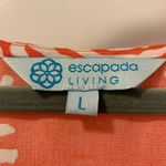 Escapada  Living Size L Tunic Bell Sleeves Swim Cover Up Coral Print Photo 1