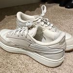 Reebok  Classic White and Cream Leather Sneakers Photo 3