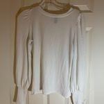 Alya Women’s Elegant White Puff Sleeve Fitted Top Super Soft Size XS Photo 1