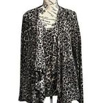 Calvin Klein women's cardigan size L casual animal print chetah waterfall Photo 0