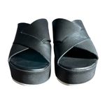 Sorel Women's Cameron Flatform Mule Sandals black & white neutral summer Photo 5