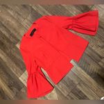 ZARA  red bell sleeve blazer medium nwot boho contemporary holiday classic Photo 1