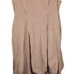 Kadem Sasson Womens Red White Pinstripe Lagenlook Asymmetrical Dress 2 16‎ 18 Size 16P Photo 0