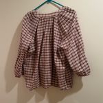 Universal Threads Universal Thread Plaid V-Neck Women's Top Size Large Photo 3