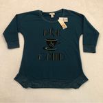 Madison & Berkeley Emerald Green Rise & Grind Coffee Longsleeve Shirt Womens S. Photo 0