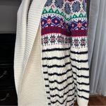 Talbots Cabincore Plus FairIsle Shawl Cardigan Sweater Nordic Stripe Knit Size X Photo 5