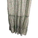 Reveriee Maxi Dress Women's Size L Green Floral Tiered Short Sleeve Casual NWT Size L Photo 5