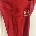 Under Armour  Women’s Red Freedom Leggings Photo 4