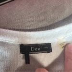 ⭐️ Dex White Cream V Neck long Sleeve Angora Blend Chiffon Hem Sweater Small Photo 2