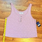 Lucky Brand Women’s Large Pink Purple Floral Sleeveless waffle Knot Retro Top Photo 0